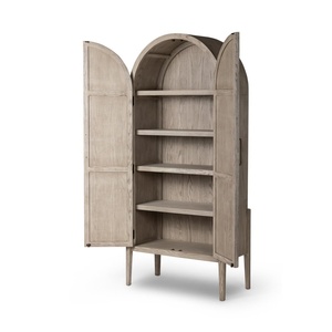 Estantería de Madera Personalizada Americana, Librería Arqueada para el Hogar, Mueble de Almacenamiento de Esquina - Product Image 4