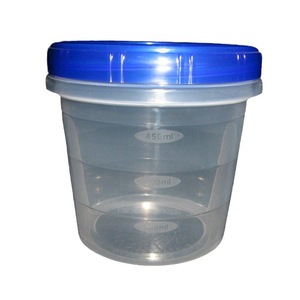 Food Storage Container Round Transparent With <b>Clip</b> On Lid For Kitchen Use 300Ml Capacity - Product Image 5
