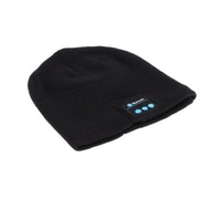 Sombrero Música Venta al por mayor Auriculares inalámbricos Knittedcap Customwovenlabel Embroideryleatherpatch logo Gorro de lana