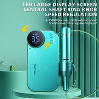 Meilleure lime à ongles électrique professionnelle rechargeable portable, 35000 tr/min, avec batterie 2400 mAh, autonomie de 8 à 10 heures