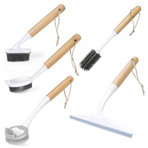 ที่ปาดน้ำพลาสติกขนาดเล็ก Masthome TPR & Bamboo Series สำหรับห้องอาบน้ำ หน้าต่าง และพื้น - Product Image 1