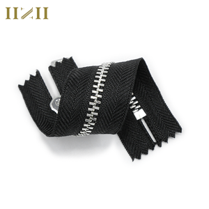 Accessoires vestimentaires Logo couleur personnalisé <span class=keywords><strong>fermeture</strong></span> éclair en métal pour vêtements <span class=keywords><strong>fermeture</strong></span> éclair en métal argenté à <span class=keywords><strong>double</strong></span> ouverture - Product Image 5