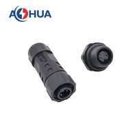 Mini connecteur circulaire M12 étanche à 2 broches 3 broches 4 broches Type de panneau mâle femelle pour équipement d'éclairage