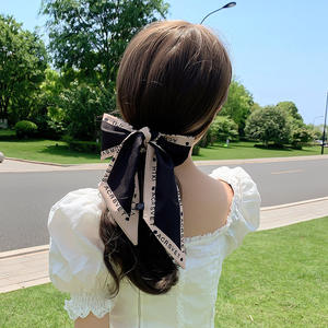 إكسسوارات شعر كورية لؤلؤية عصرية بشريط طويل صيفي بحروف زهرية إكسسوارات شعر متعددة الاستخدام للفتيات - Product Image 5