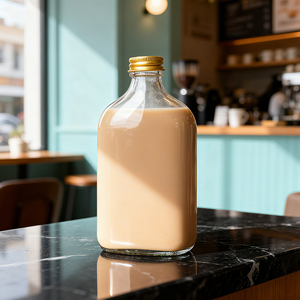 Vente en gros de flacons en verre vides à col large de 100 ml à 500 ml pour boissons gazeuses avec bouchon en aluminium, bouteilles à liqueur - Product Image 1