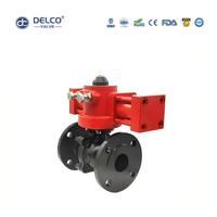 Válvula de Bola con Brida de Acero al Carbono Fundido Hidráulica DELCO MYD-2PF para Servicio de Agua, Petróleo y Gas