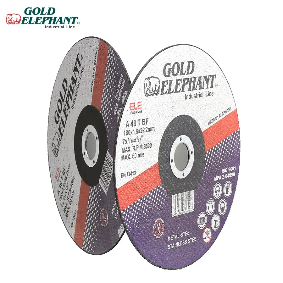 Support de disque de coupe abrasif Gold Elephant plusieurs tailles résine personnalisée disque de coupe pièce de coupe de 4 pouces