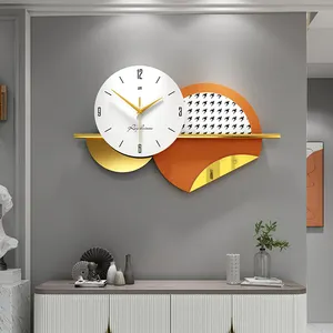 Домашние настенные декоративные часы для гостиной, металлические настенные часы в скандинавском стиле для офиса