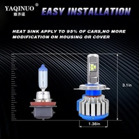 Faros Delanteros LED para Automóvil T1 H4, H1, H7, H11, 9005, Faros LED Turbo para Automóvil, Focos LED para Auto con Chip Cree, Accesorios de Iluminación para Automóvil