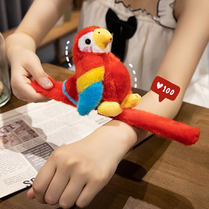 Cross-Border Standing Shoulder Flamingo Clap Pulsera Loro para Pop Ring Bicicleta Juguete de peluche Técnica bordada para el estrés - Product Image 3