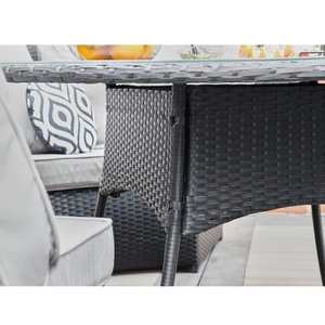 AJUNION8シーターラウンド籐ガーデン家具ダイニングセット省スペース屋外ダイニングソファセット - Product Image 5