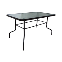 Table à manger moderne et portable en métal pour l'extérieur, avec cadre en fer, pour chambre à coucher, salon, cour, plage, camping et hôpital
