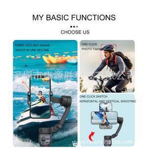 Stabilisateur pliable 3 axes F11Lite pour smartphone et caméra d'action avec suivi du visage et prise en charge Bluetooth - Product Image 5