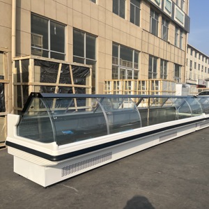 Deli cửa kính Máy làm lạnh tủ đông làm mát tủ lạnh Thiết bị bán thịt mở cửa tươi thịt hiển thị mát Showcase - Product Image 5