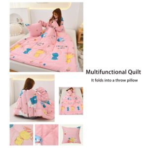 Nueva Edredón Plegable Gruesa y Usable Tipo Almohada para Dormitorio Familiar, Edredón de Invierno con Mangas - Product Image 6