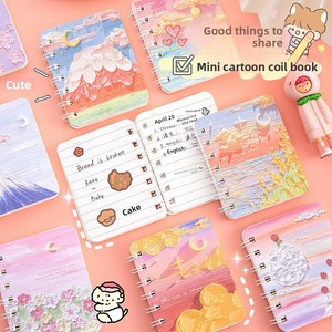 Carnet à spirale A7 de 80 pages, motif dessin animé, papeterie d'apprentissage, carnet à feuilles mobiles mignon, carnet de poche portable pour étudiant, cadeau, livres en gros - Product Image 3