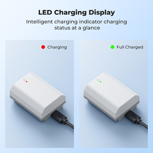 Batterie d'appareil photo K&F Concept 2600mAh pour <span class=keywords><strong>Sony</strong></span> NP-FZ100 Blanc-Gris Pack double Options de charge multiples Port de charge USB/Type-C - Product Image 4