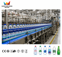 Machine de remplissage automatique d'eau en bouteille PET 2000-24000 BPH, machine d'embouteillage d'eau minérale et purifiée avec rinçage, remplissage et bouchage