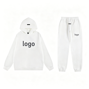 Set Felpa con Cappuccio e Pantaloni Tuta Oversize Vintage da Uomo, 100% Cotone Ricamato ESSENTIALS 1977 - Product Image 1