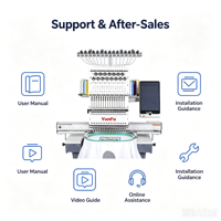 Machine à broder numérique automatique à tête unique pour t-shirts, casquettes et vêtements plats