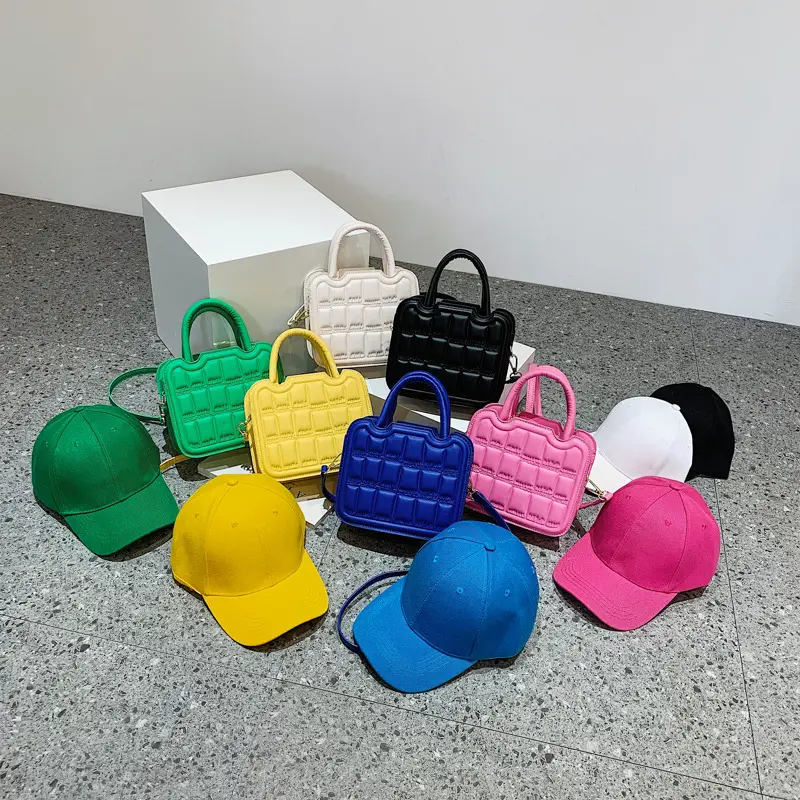 Bolsos de diseñador personalizados para mujer, conjunto de bolsos de mano, monedero y sombrero