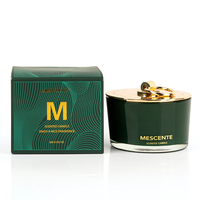 Bougie de Massage Parfumée en Cire de Soja avec Couvercle, Grande Boîte Pot