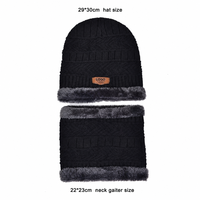 Bonnet tricoté d'hiver tendance unisexe avec cache-oreilles, bonnet de ski doublé fausse fourrure, cache-cou chaud, couvre-chef, vente en gros, logo personnalisé