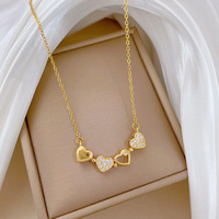 Collier pendentif magnétique cœur 2-en-1 de luxe léger pour femme, cadeau de mode féminin, vente en gros
