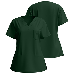 Kitmaz Scrub Tops for Women - Soft Stretchy V-Neck Nurse Shirt with 3 Pockets - Product Image 2