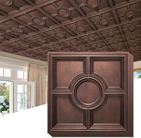 Vente chaude Pvc Cuivre Rouge Matériaux Bureau Partition Plafond Déflecteur Panneau Mural Acoustique Facile à Nettoyer Panneau Mural Décoratif