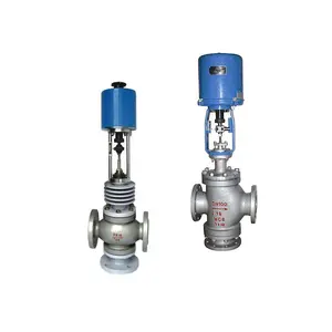 ZDLX/Q Split-aliran atau interflow air listrik uap air tiga cara mengatur control valve