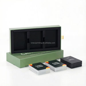 Jeu de cartes de conversation et de questions pour fête, avec impression personnalisée, et boîte à tiroir avec 3 jeux de cartes séparés - Product Image 3