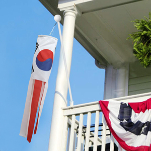 Custom Polyester South Korea <b>Flag</b> WindSock Digital Printed Flying Wind Socks for Yard Garden Porch - Product Image 1