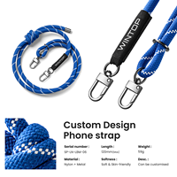 Kustom 150cm panjang tali bahu selempang poliester Lanyard baru aksesori ponsel untuk casing ponsel