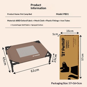 Tempat Tidur Hewan Peliharaan Modern Solid Pet Marching <span class=keywords><strong>Bed</strong></span> untuk Kucing dan Anjing, Universal, Semua Musim, Bernapas, Dapat Dicuci, Mudah Dipasang, Kain Oxford, Pipa Besi - Product Image 4