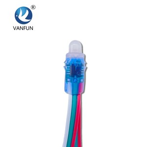Vanfun 12mm ws2811 không thấm nước RGB kỹ thuật số Bullet Strings đầy đủ màu sắc <span class=keywords><strong>LED</strong></span> Pixel ánh sáng mô-đun phát ra màu xanh lá cây CCT màu xanh DC12V IP67 - Product Image 3