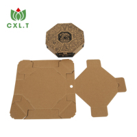Boîtes à pizza carrées en carton ondulé jetables, imprimées sur mesure, biodégradables, écologiques, en matériaux recyclés, avec finition dorée brillante