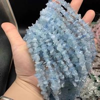 Perles de chaîne en pierre concassée en cristal poreux naturel Produits semi-finis avec trous Pierres précieuses brutes