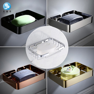 Porte-savon carré en acier inoxydable 304 Saint Ruijia, finition brillante, sans perçage, pour salle de bain - Product Image 1