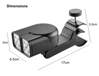 Lampe de poignée de gril à LED alimentée par batterie pour barbecue extérieur la nuit, accessoires de gril à LED super lumineux à double tête réglable cadeau de barbecue
