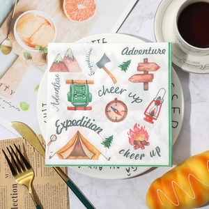 Nuevas servilletas desechables para pícnic al aire libre, con temática forestal, para team building, celebraciones, hoteles y restaurantes. - Product Image 3