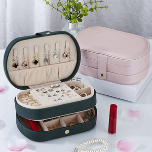 IStapromo Gifts - Nueva Caja de Joyería de Viaje de Cuero PU, Caja de Joyería Portátil de 3 Niveles, Bolsa Rectangular para Guardar Joyas, Regalo - Product Image 4
