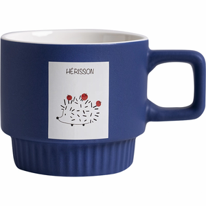 Factory Direct Supplier Klein Blue Ceramic Stoneware Mug with Animal <b>Pattern</b> Stackable Dishwasher & Microwave Safe Food Safe - Product Image 6