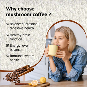 Café aux champignons en gros d'usine : Complément de Reishi en poudre pour l'équilibre digestif intestinal, stimulant d'énergie et de concentration - Product Image 4