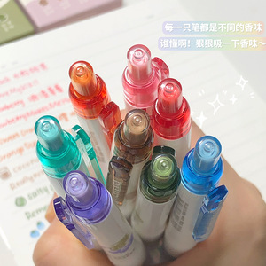 4 buah/set Pulpen Gel Pewangi Warna Baru Unik untuk Mahasiswa, Pulpen Lukis Buah 3D, Pulpen Spidol - Product Image 4