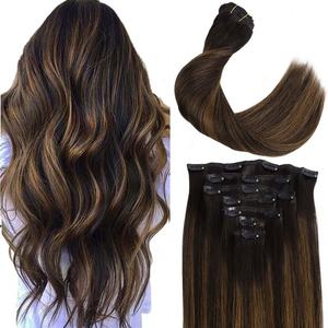 Extensiones de Cabello Remy Ruso de Alta Calidad al por Mayor, con Clip, Ondulado, para Cabello Claro - Product Image 1