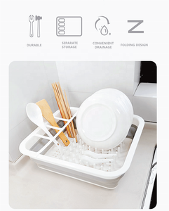 Chất Lượng Cao 100% PP Tươi + TPR Làm Có Thể Gập Lại Giá Phơi Bát Vuông Có Thể Gập Lại Lưu Trữ Đĩa Thoát Nước Tùy Chỉnh Màu Sắc - Product Image 4