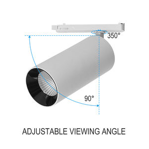 Ajuster les lumières de piste de plafond Haut-parleur Downlights Spotlight <span class=keywords><strong>Rail</strong></span> Conception réglable Éclairage de système commercial - Product Image 2