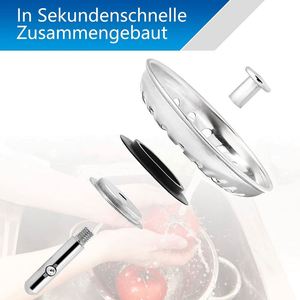 CJ589 Stainless Steel Kitchen <b>Sink</b> Strainer Stopper Waste <b>Plug</b> <b>Sink</b> Filter Deodorization Type Basin <b>Sink</b> Drain - Product Image 3