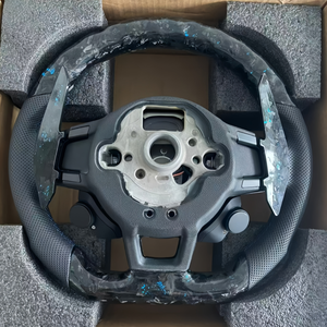 Volante Deportivo Personalizado de Fibra de Carbono Forjado Azul con LED para Volkswagen T-Roc R Passat Polo Golf 7.5 MK7 Golf MK8 <span class=keywords><strong>Caddy</strong></span> - Product Image 5